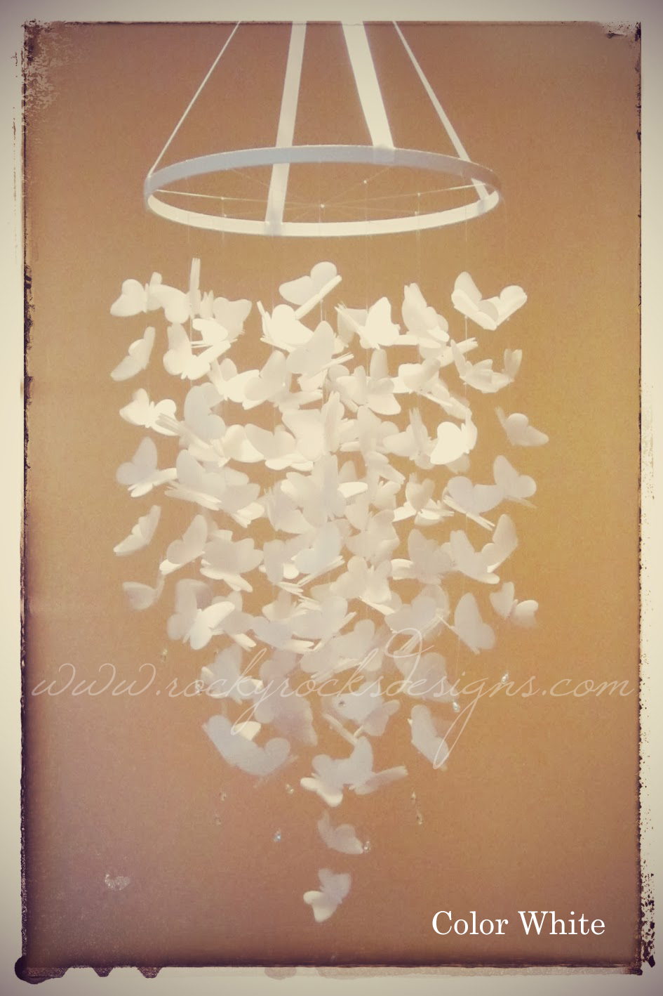 Pick 1 Color - Large Vellum Butterfly Mobile